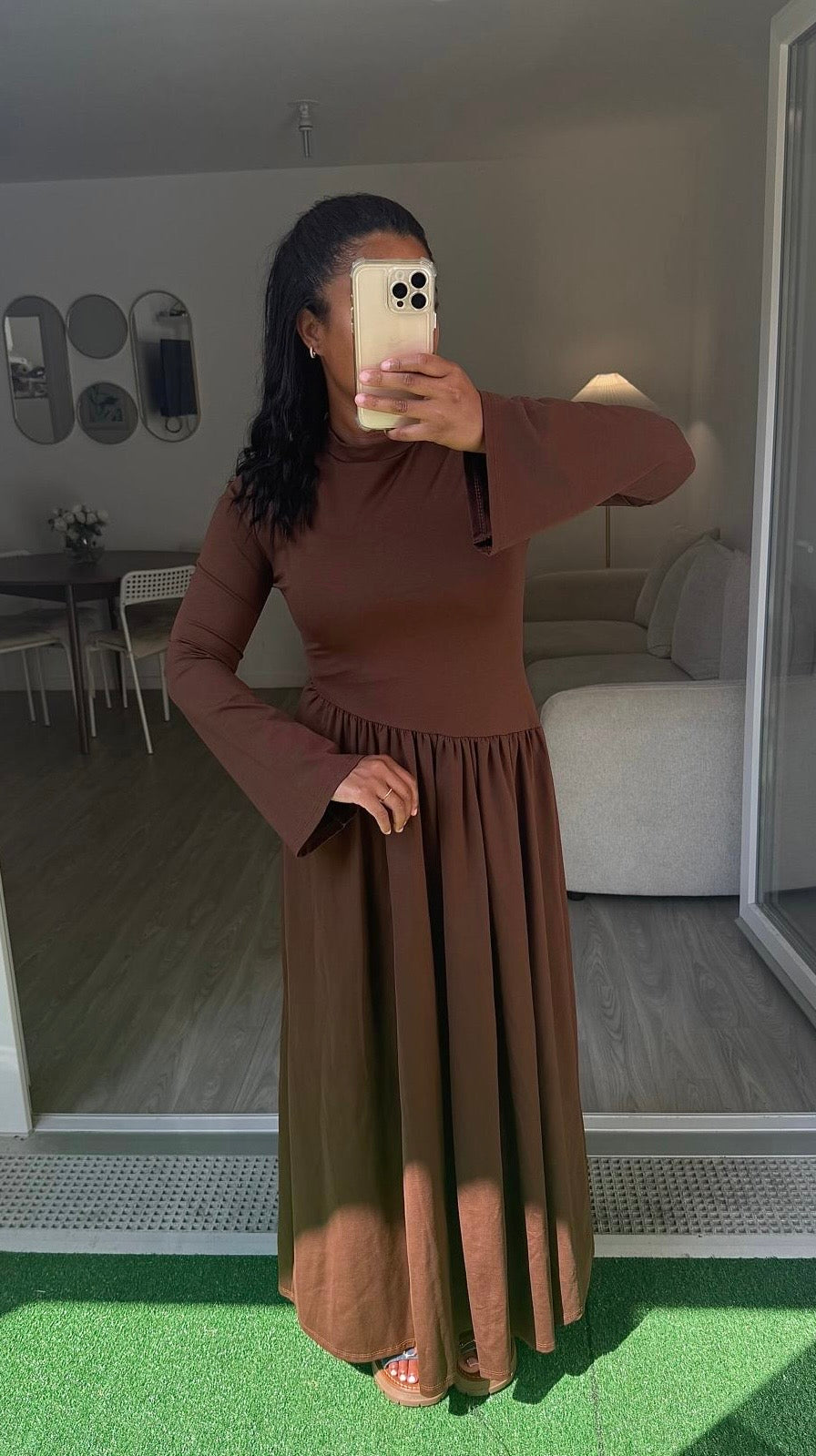 Robe Elyssa marron