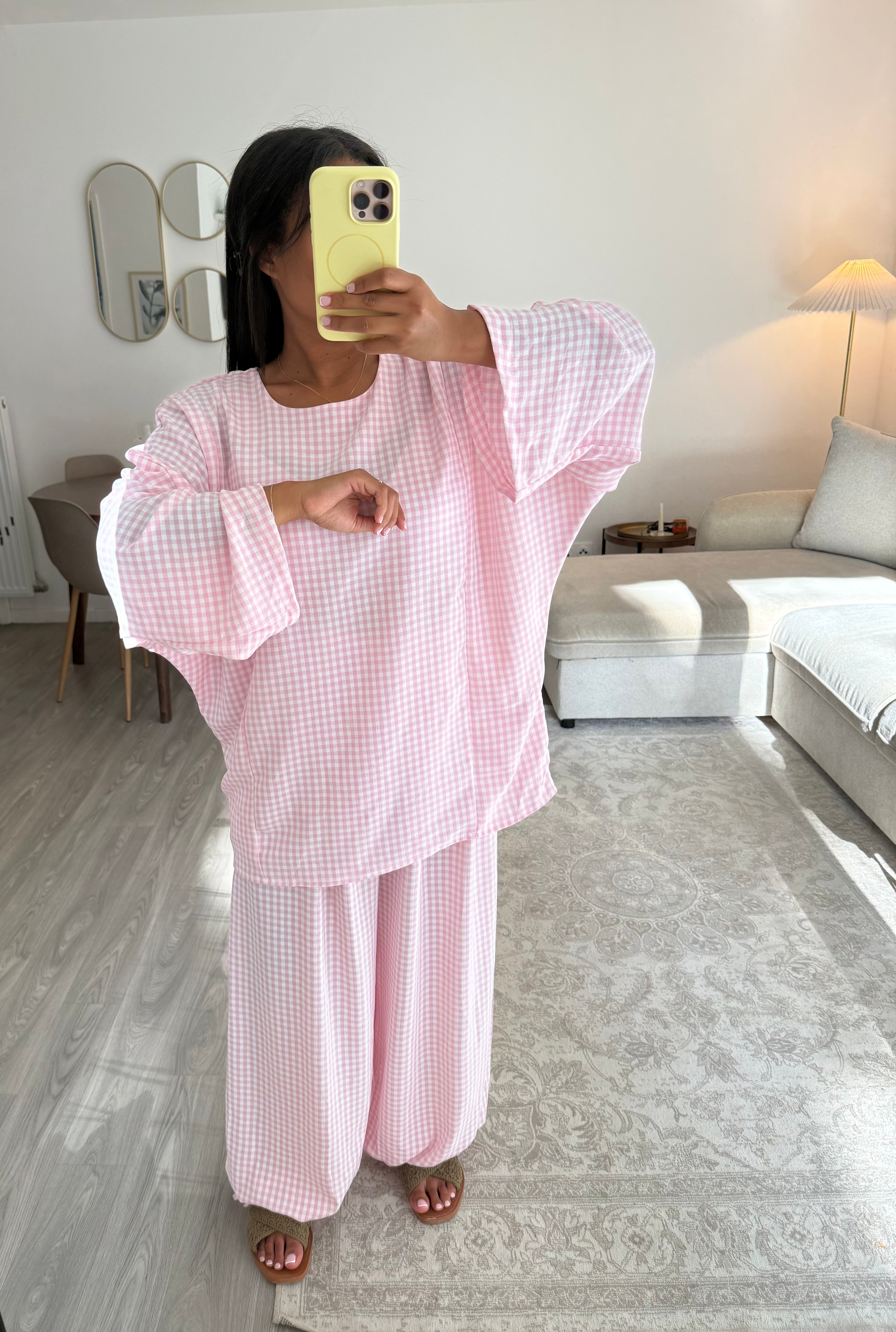 Ensemble Vichy rose