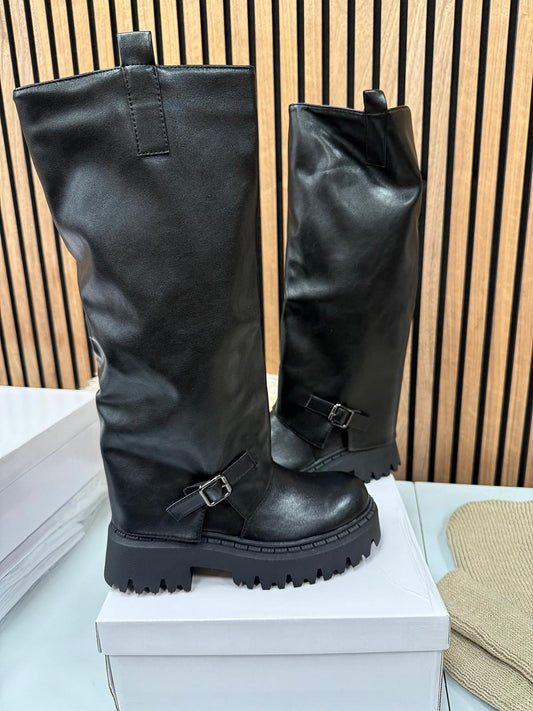 Bottes à revers noires