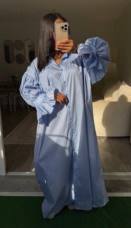 Robe Fleur bleu ciel