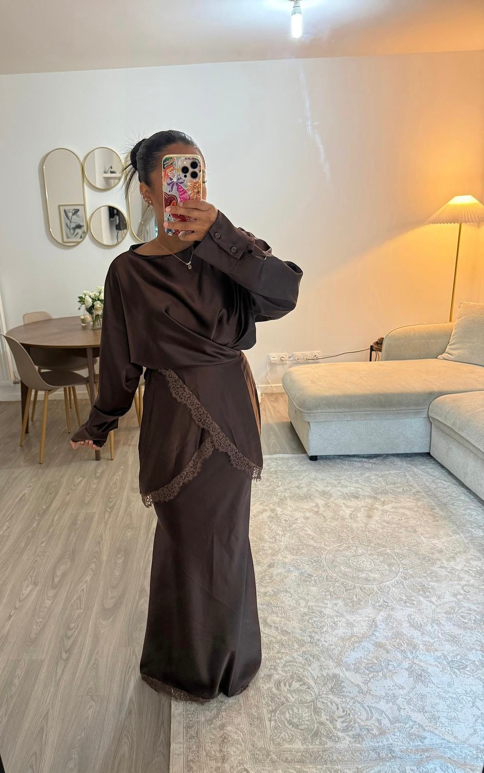 Ensemble dentelles choco