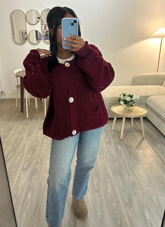 Cardigan bordeaux