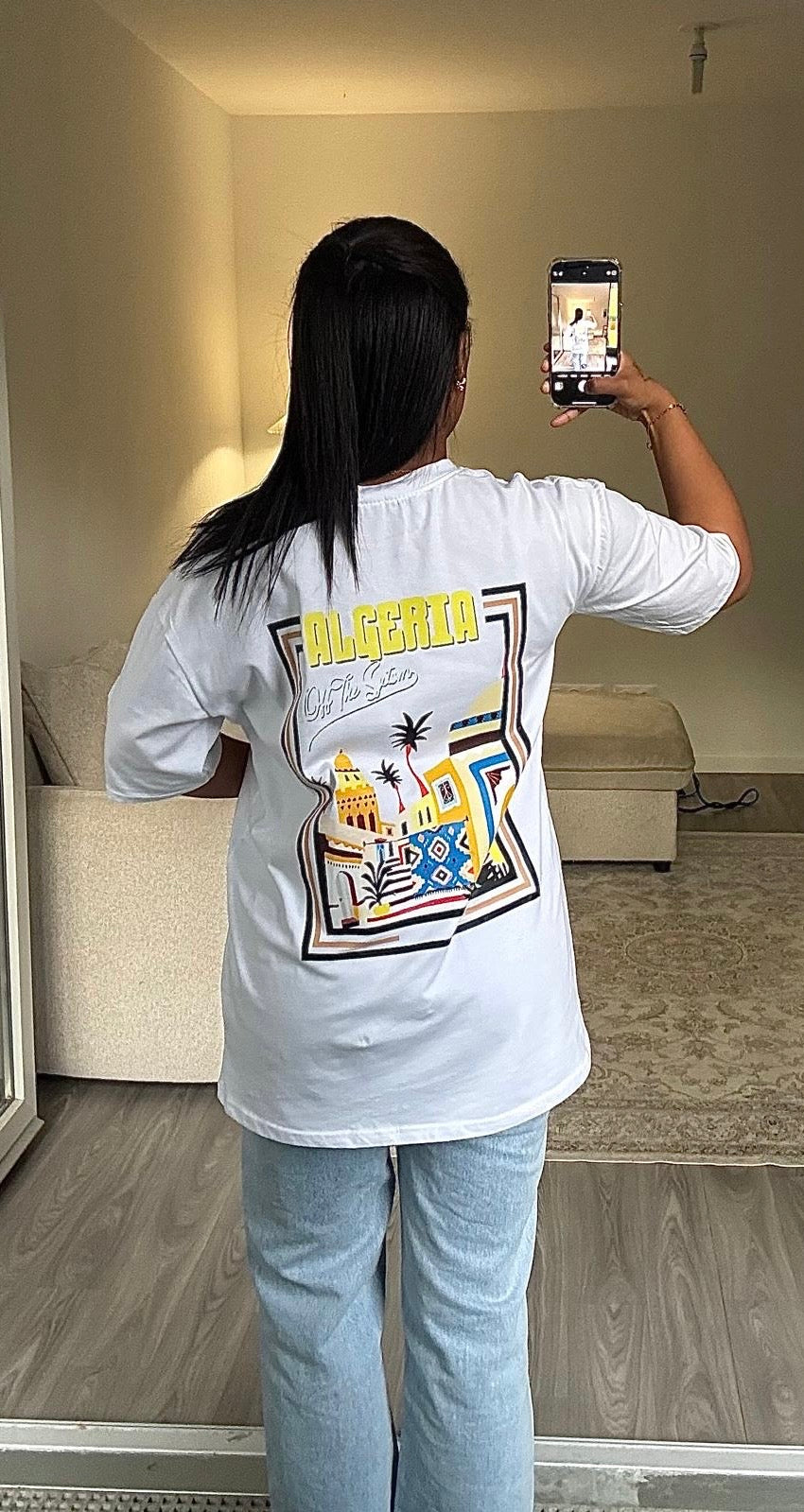T-shirt Algérie blanc