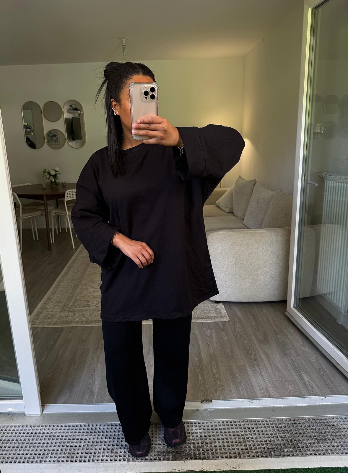 Tee-shirts manche longue noir