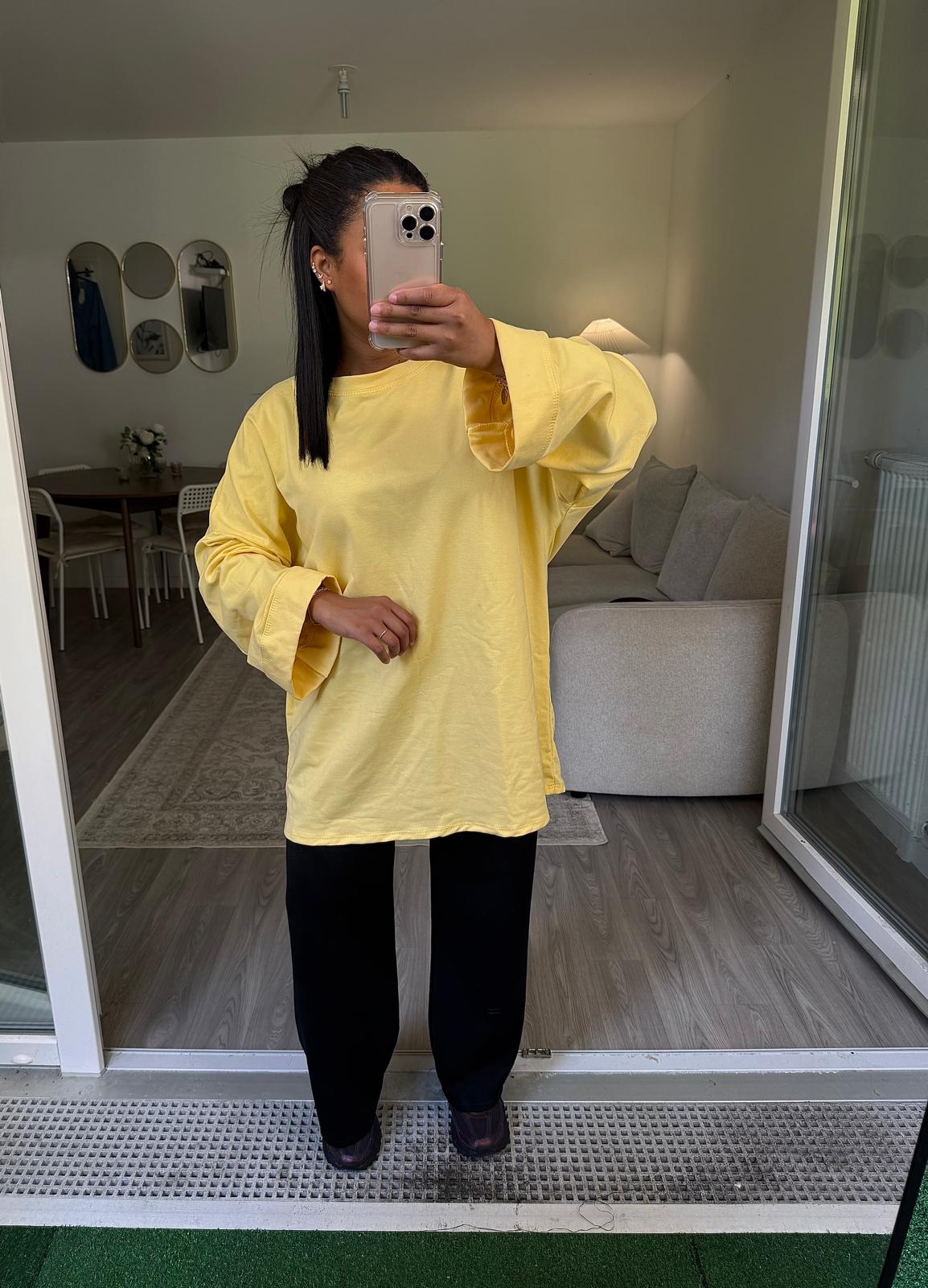 Tee-shirts manche longue jaune