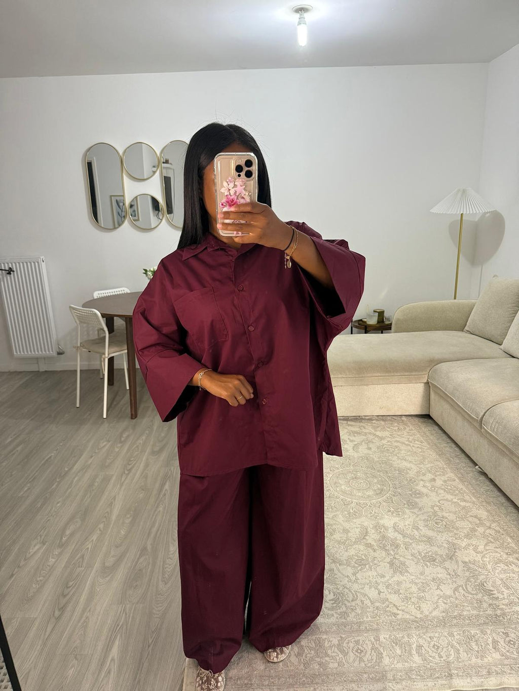 Ensemble Palazo bordeaux