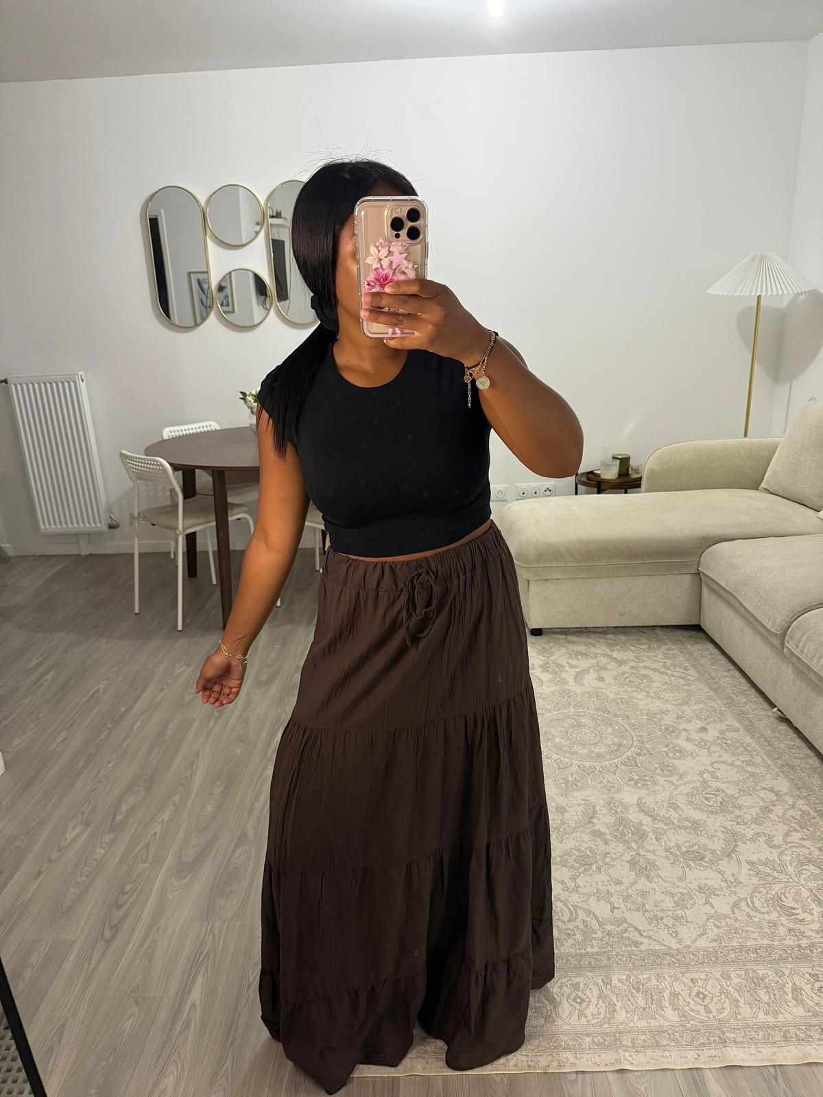 Jupe longue choco